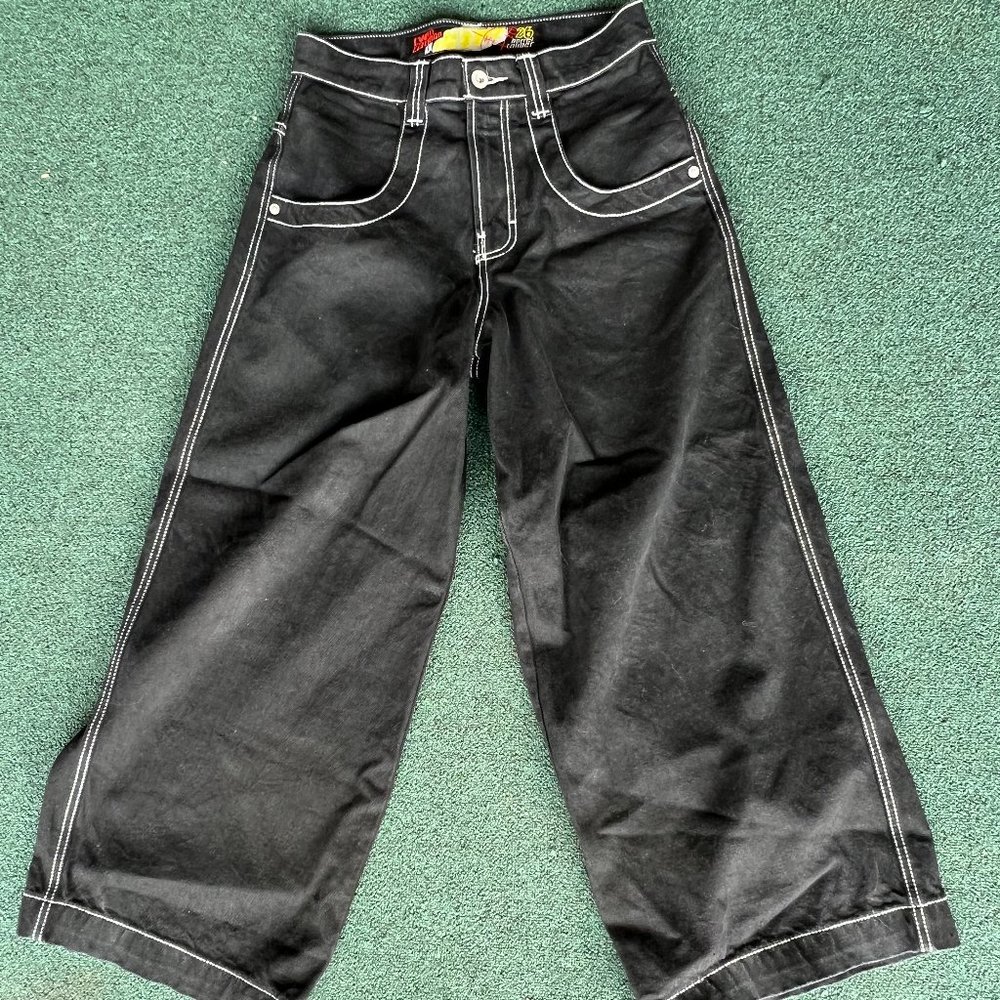 BLACK JNCO TWIN CANNON 26" 30x30 JEANS